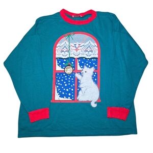 Vintage Appel Christmas Cat Sweater